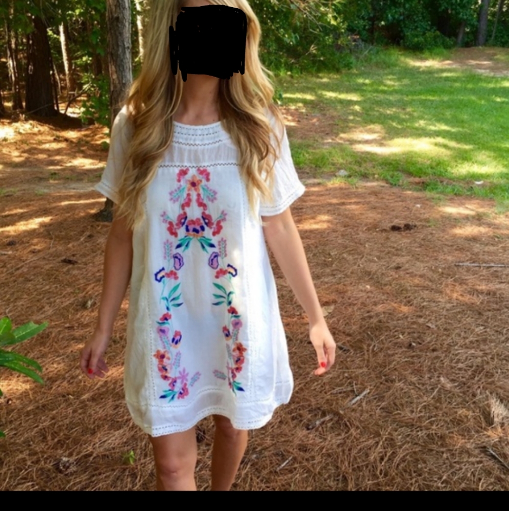 Floral Embroidery Dress